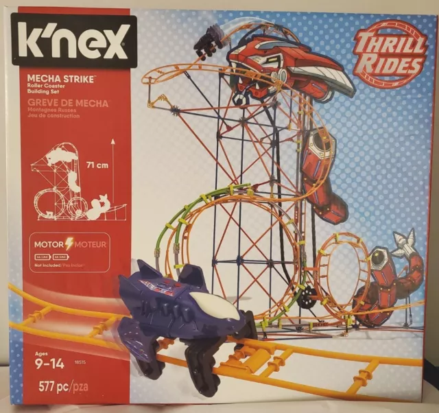 KNEX MECHA STRIKE Roller Coaster Thrill Rides 18515 Sealed All Parts ...