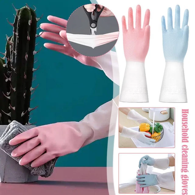 1 par de guantes de limpieza para el hogar guantes de limpieza para lavar platos J4J6