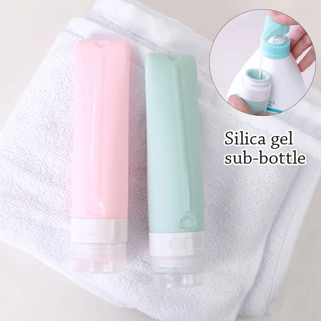 Tubo de silicona para lavado a mano con botella de silicona recipiente para exprimir botellas vacías