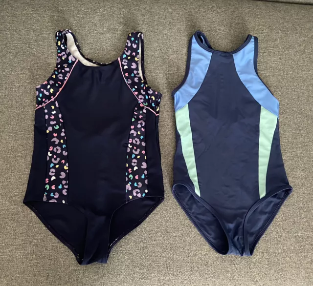 Pacchetto di 2 costumi da nuoto sportivi marini per ragazze età 8 anni - M&S e TU