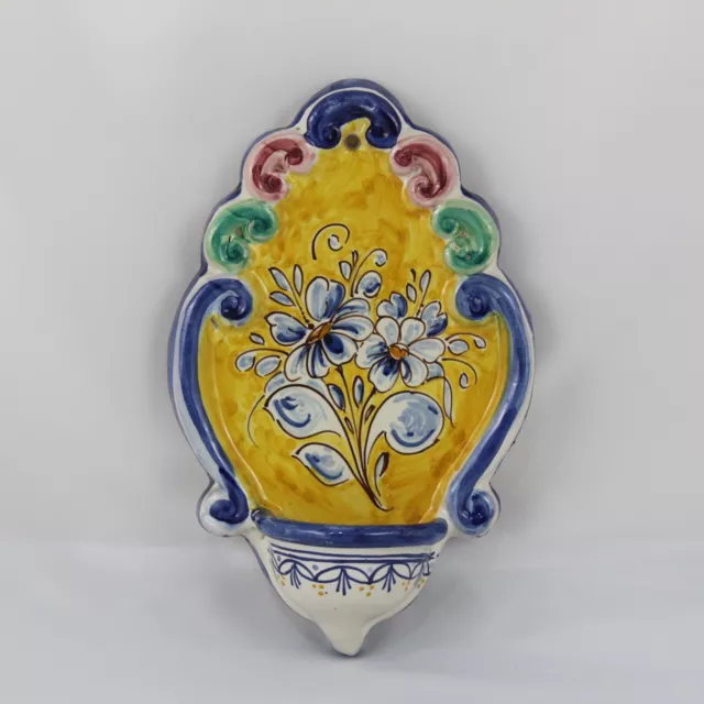 BENDITERA Ceramica PUENTE DEL ARZOBISPO Toledo España PINTADO A MANO