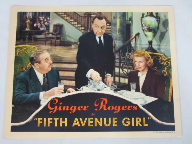 Fifth Avenue Girl 1939 Lobby Card 11x14 Ginger Rogers Walter Connolly