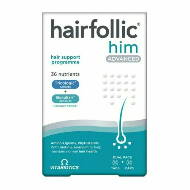 Vitabiotics Hairfollic Man Advanced - 60 Capsules new damaged. box