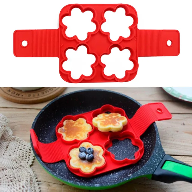 sale Nonstick Pancake Maker Mould Silicone Omelette Egg Ring Mold Tool Tackle