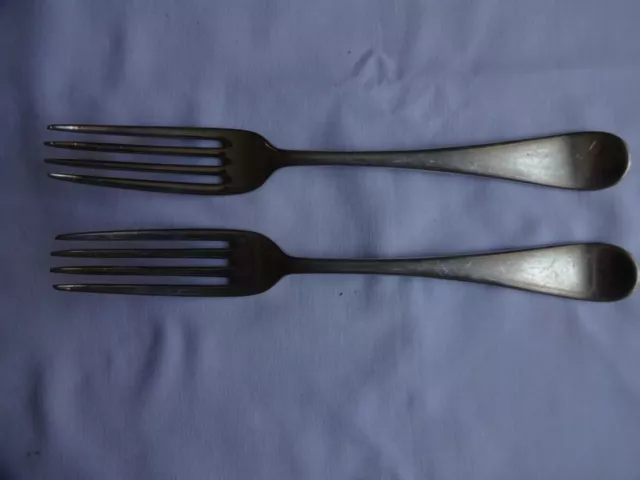 Art Deco Silver Plated Forks x 2 Mappin & Webb 18.5 cm Old English