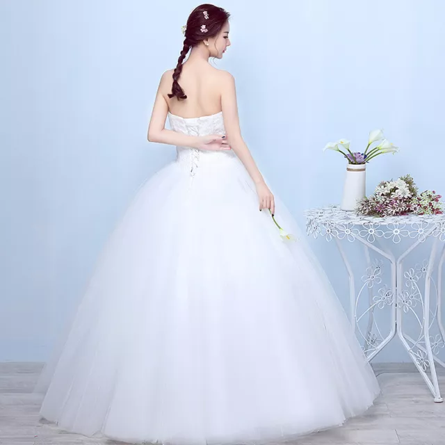 2024 Abito da sposa bianco donna tubo da sposa felpe abiti da ballo principessa 3