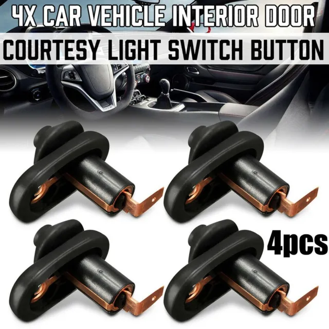 4pcs Universel Car Véhicule Interior-Door-Courtesy-Light Lamp-Button-Part