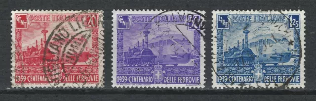 1939 Regno Centenario delle ferrovie Italiane serie completa Usati