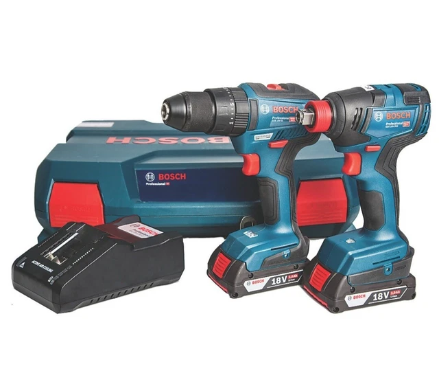 BOSCH 18V BRUSHLESS Combi Hammer Drill Impact Driver Wrench - GSB18V55 ...