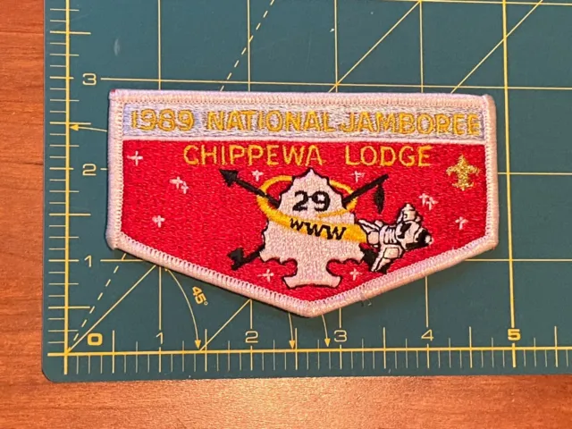 1989 National Jamboree Boy Scouts of America Chippewa Lodge #29 OA Flap Patch