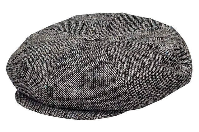 Walker and Hawkes - Melton Wool waterdichte Bridgemoor Baker jongenspet met 8 panelen voor heren, grijs, XL