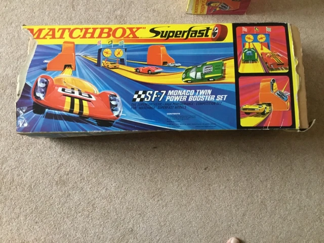 Vintage Matchbox Superfast, Sf-7 , Monaco Double Track Twin Power Booster Set