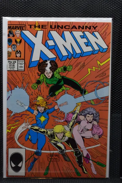 Uncanny X-Men #218 Direct Marvel 1987 Chris Claremont Rogue Dazzler Longshot 9.2