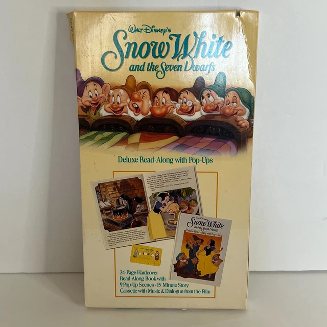 WALT DISNEY SNOW White And The Seven Dwarfs Deluxe Read Along Book ...