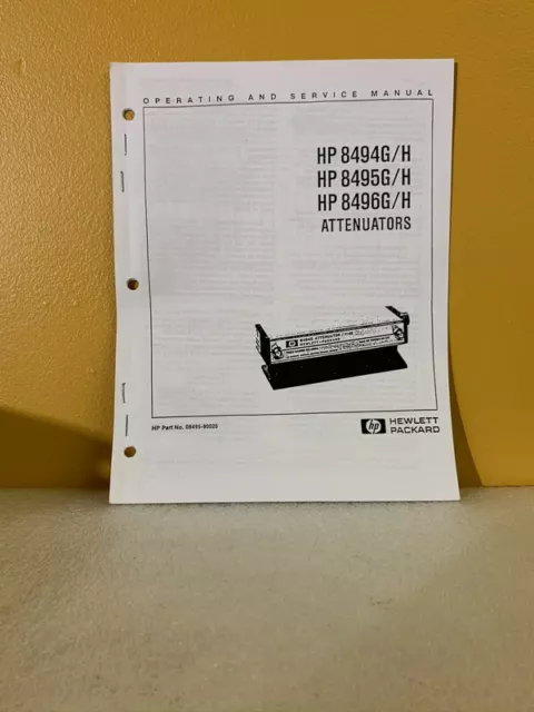 HP 08495-90025 8494G/H 8495G/H 8496G/H Attenuators Operating and Service Manual