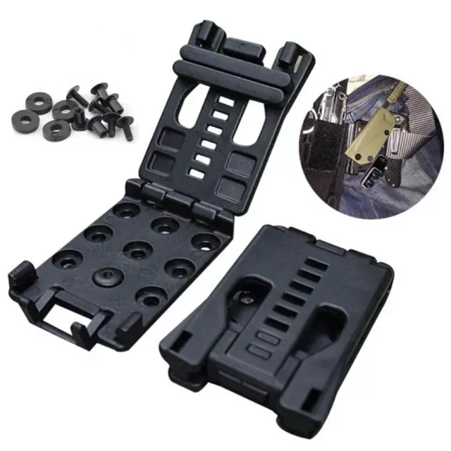 EDC Belt Clip Gear Multi Function K Sheath Kydex Scabbard Waist Clamp Black