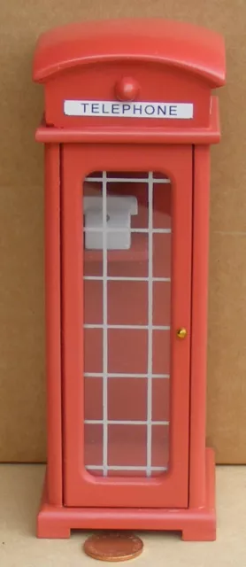 Traditional British Red Telephone Box Tumdee 1:12 Scale Dolls House Miniature