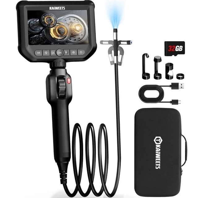 thumbnail image 2 of Buy Two-Way Articulating Borescope, Dual Lens Endoscope Caera With Lights, 0.33in Industrial 2 of 10