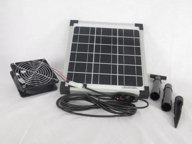 10 W wasserfester IP Solar Lüfter Schalter Ventilator Lüftungssystem Gewächshaus
