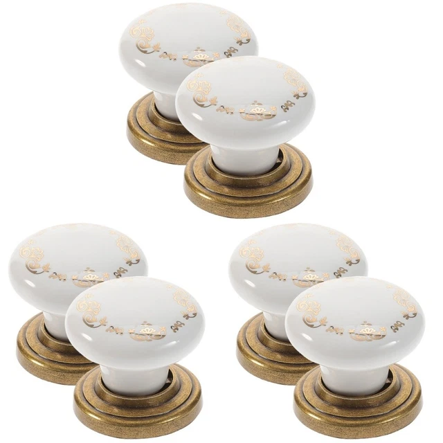 6 Pcs Round Dresser Knobs Drawer Matte Cabinet Handle Cupboard