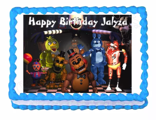 Personalised 3D Printed Five Nights at Freddy's Cake Topper