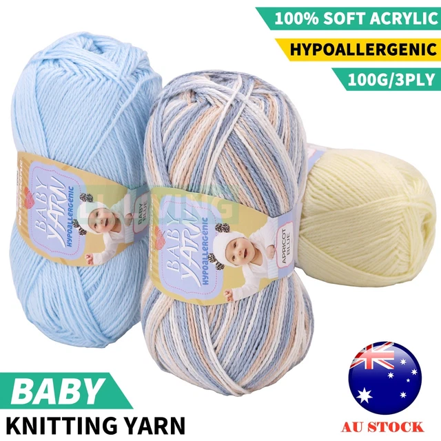 100G BABY KNITTING Yarn Super Soft Hypoallergenic Crochet Ball Craft