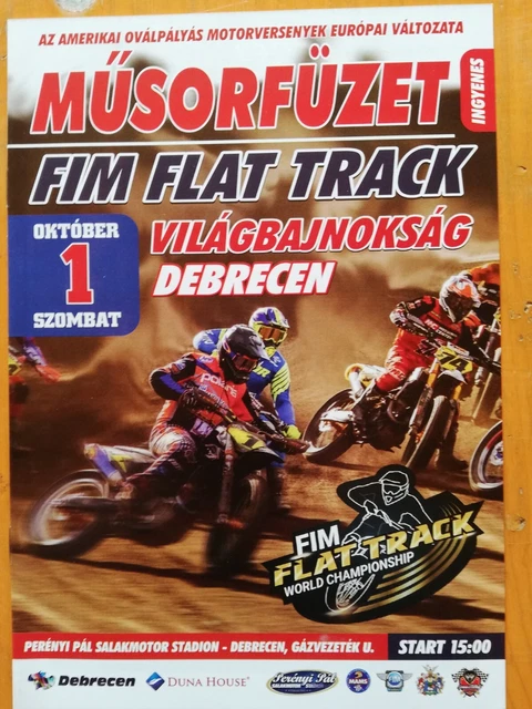 2022 FIM Flat Track World Championship round 4 programme Debrecen RARE