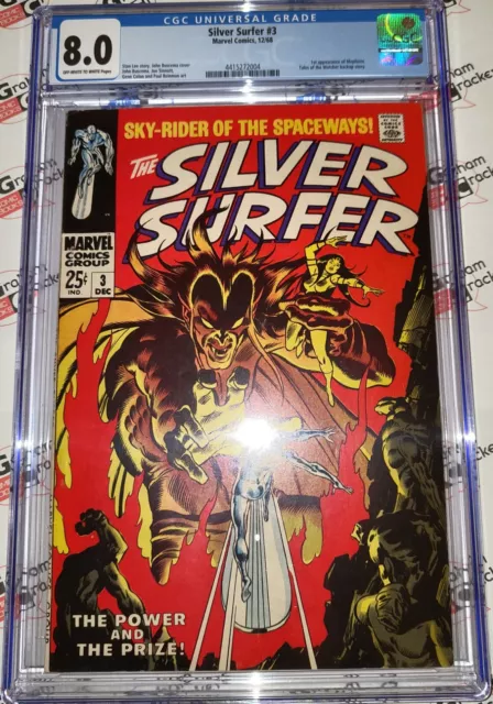 Silver Surfer #3 (1968) CGC 8.0 1st Appearance of Mephisto! Stan Lee!