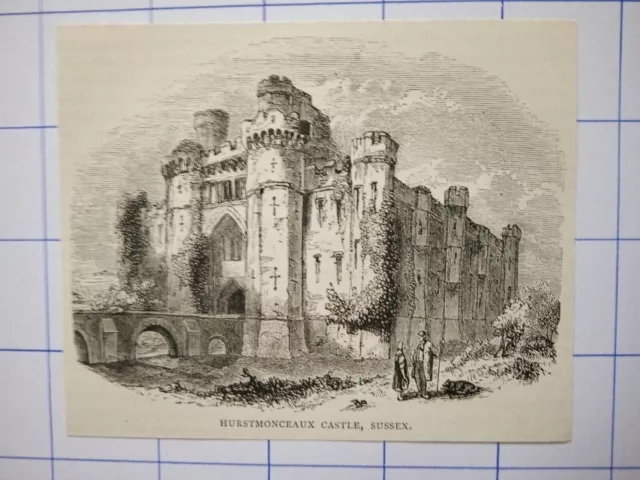 Hurstmonceaux castle Sussex England  illustration 1891