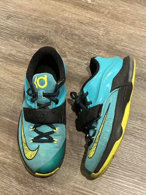 Nike KD VII 7 GS 5.5Y Hyper Jade Blue Kevin Durant 669942 302