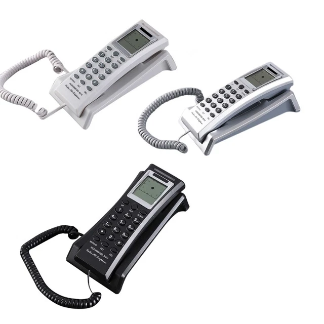 WALL MOUNT LANDLINE Phone Telephone Line Powered Corded Telephone for
