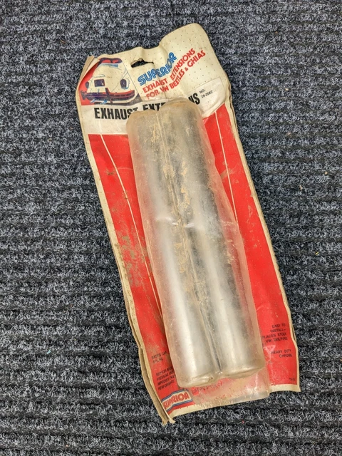 NOS SUPERIOR VW Beetle & Ghia Chrome Exhaust Extensions - Vintage