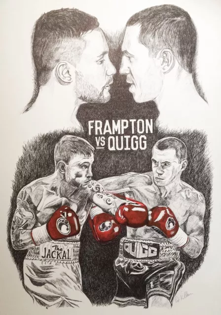 Boxing Frampton vs Quigg Art Print By Killian Art