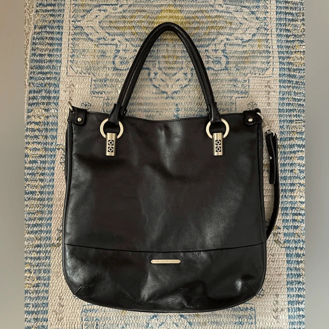 TRINA TURK Black Manhattan Shopper Tote Bag w/detachable Strap