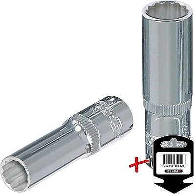 KS TOOLS 3/8" CHROMEplus 12-kant-Stecknuss, lang, 15mm