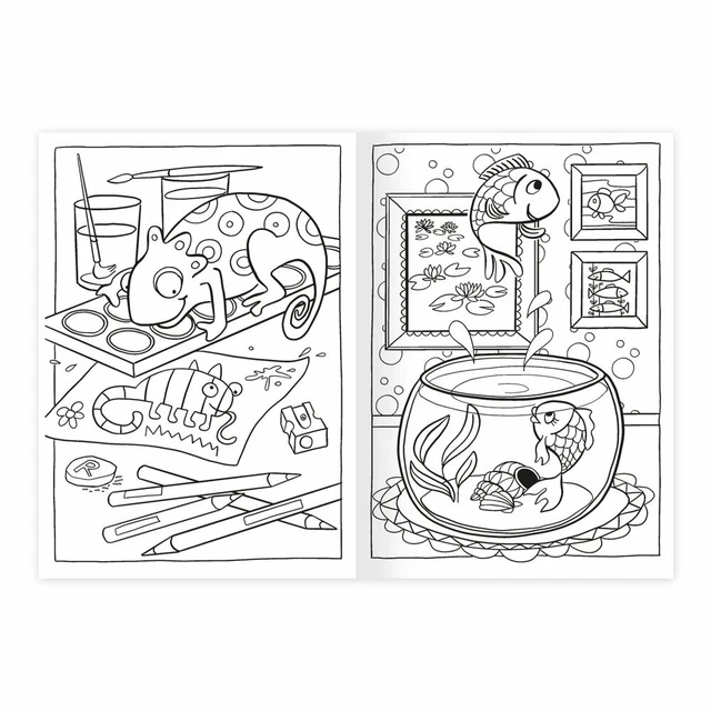 *Malbuch*DIN A5*Freche Haustiere*Lustige Tiermotive* 2