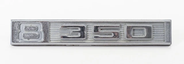Vtg 1969-72 Chevy Chevrolet Truck "8 350" Engine Fender Emblem GM 3950928 OEM