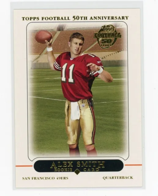 2005 Topps Football 50Th Anniversary #435 Alex Smith Rookie Card
