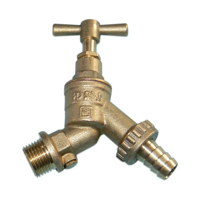 Brass Outdoor Garden Tap Hose Union Bib Tap 1/2" DOUBLE CHECK VALKVE  DCV