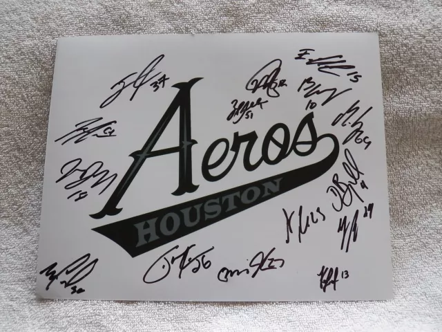 12/13 Hoston Aeros Team Signed 8x10 Photo w/ Mathew Dumba Minnesota Wild Auto