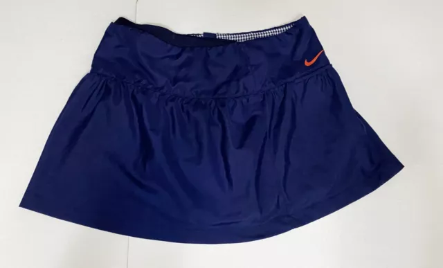 NIKE Women's Golf Skirt Skort Dri Fit w/ Attached Shorts Navy Blue size 12 Large