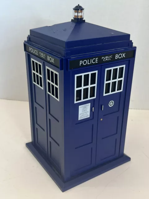dr who Tardis 2009 Zeon Display Decor 11” Tall, Doesn’t Light Up, As Is