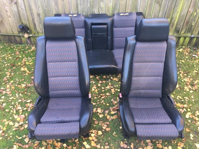 BMW E34 M5 half leather M sport interior seats £500.00 - PicClick UK