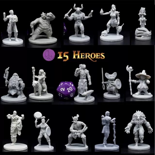 Heroes Animal Companions & Troll King for DND Miniatures Bulk 28Mm DND Minis Du 3