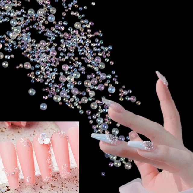 Brandneu Maniküre Strass Glas Perlen DIY Dekoration Glas Mikro Nagelkunst