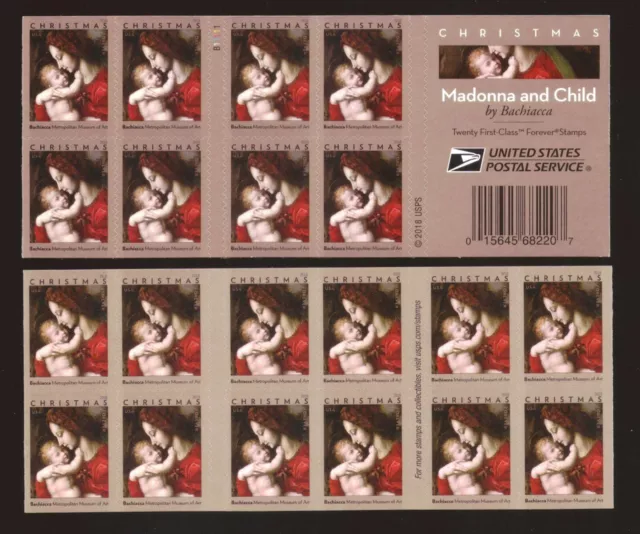 US Stamps - Booklet of 20 - Sc# 5331 - Christmas, Madonna and Child - MNH