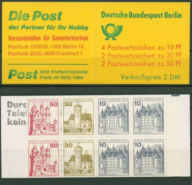 Berlin Markenheftchen 1977 Burgen und Schlösser MH 10 aII postfrisch