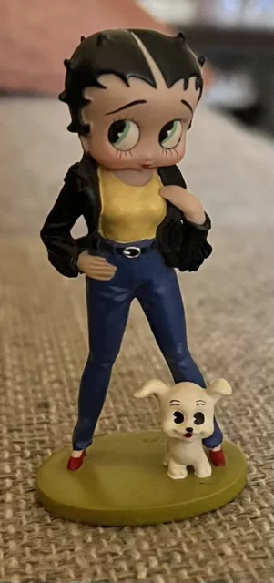 Betty Boop With Dog Statue Figurine