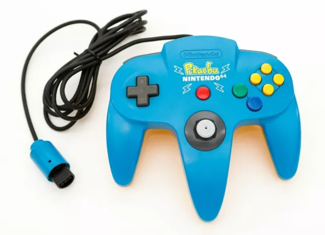 Like New Genuine Nintendo 64 Rare Pikachu  Blue Pokemon Edition N64 Controller