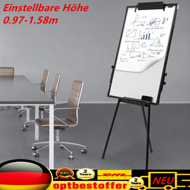 Stativ Whiteboard Magnetisch Stehend Flipchart Staffelei Leicht Verstellbar